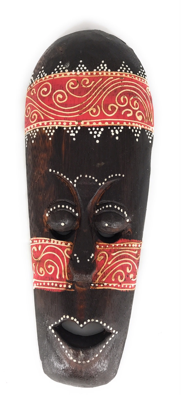 Tribal Tiki Mask 12" Red - Tattoo Primitive Art | #wib370130r Tribal Tiki Mask 12" Red - Tattoo Primitive Art | #wib370130r
